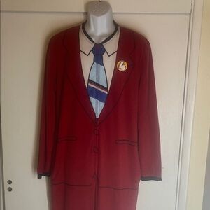 Paramount Pictures Ron Burgundy Red onesie w/ pockets size Large